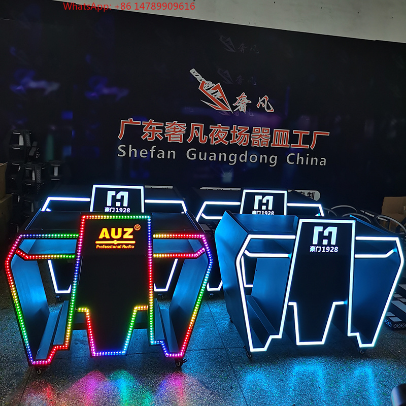 Event Suppliers - Custom Metal LED DJ Booth Table