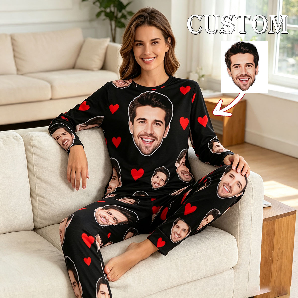 Eve Party - Custom Women's Long Sleeve Sleepwear Set