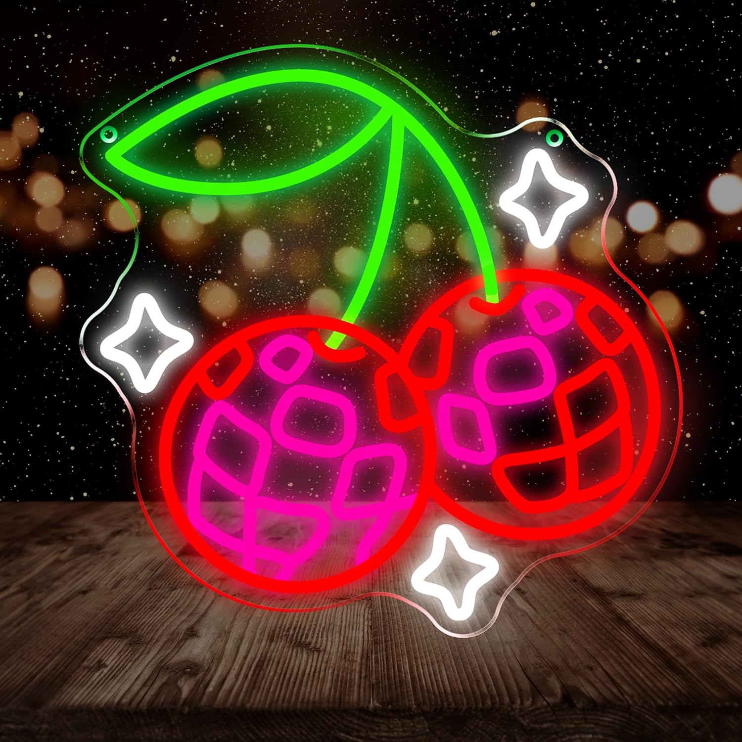 Neon Sign Party - Disco Ball Cherry LED Neon Sign