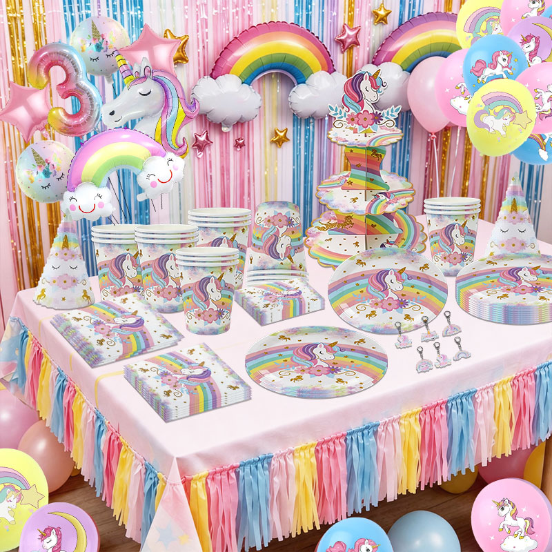 Unicorn Theme Birthday Decorat - Table Cloth Disposable review and price
