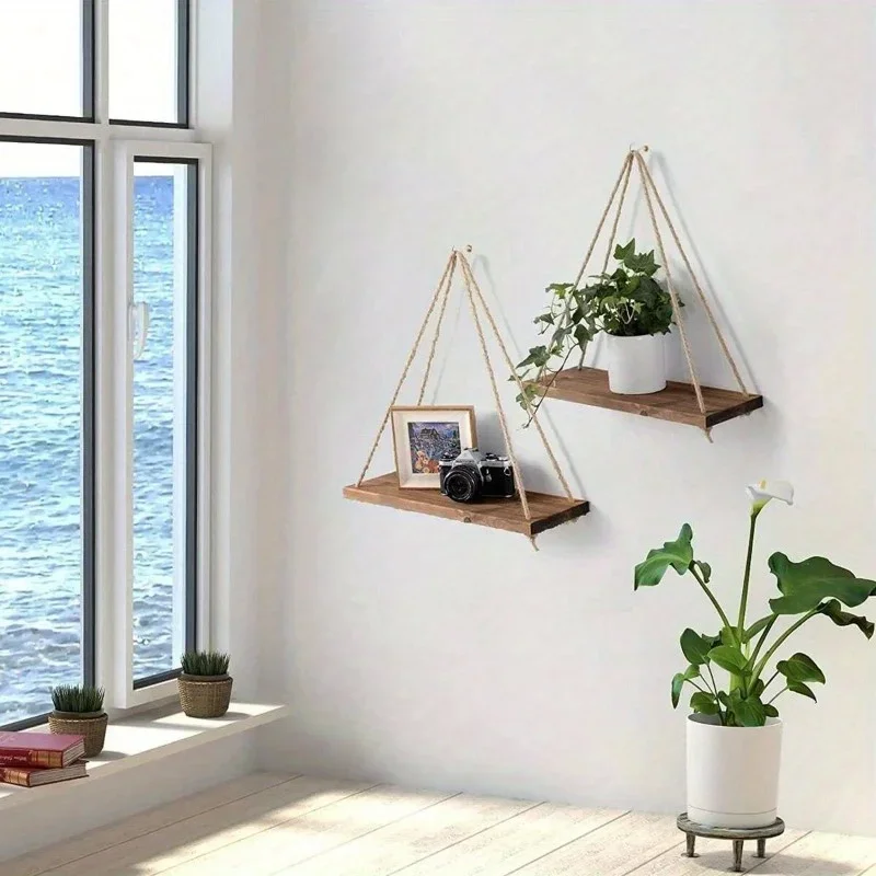 1PC Wooden Swing Hanging Hemp  - Flower Wall Panel review and price