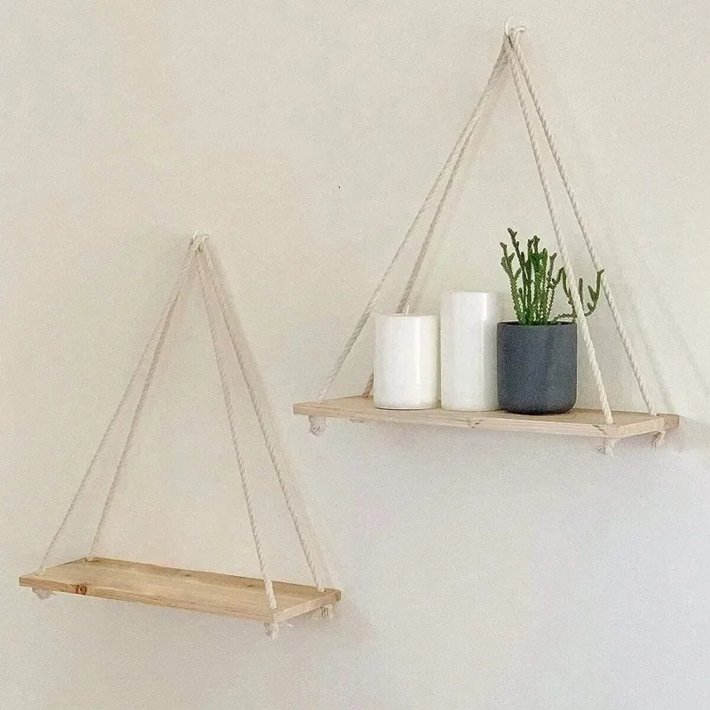 1PC Wooden Swing Hanging Hemp  - Flower Wall Panel review and price