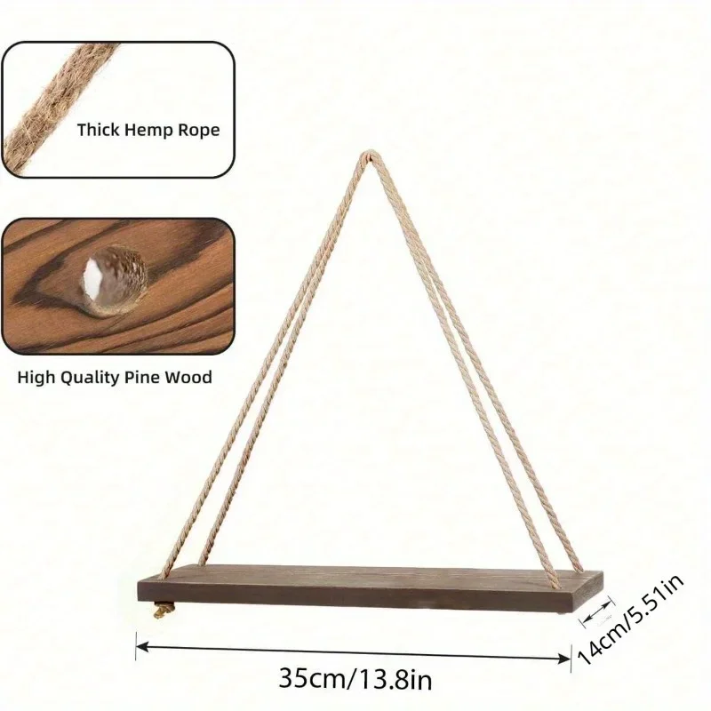 1PC Wooden Swing Hanging Hemp  - Flower Wall Panel review and price