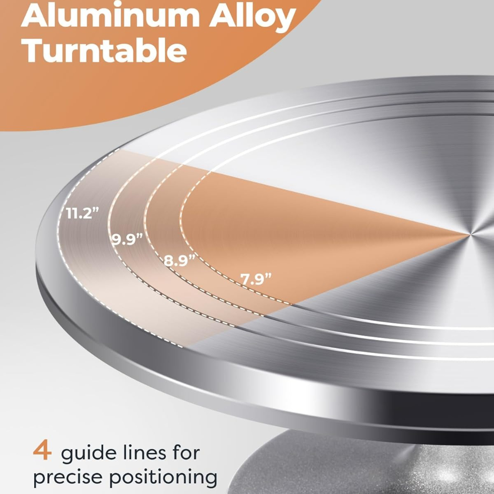Aluminium Cake Turntable Set w - Cupcake Stand Tier review and price