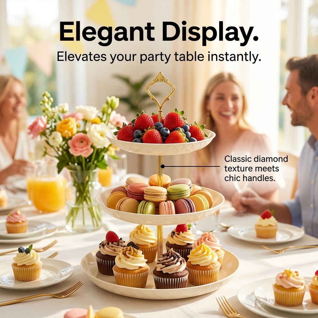 2/3 Tier Plastic Cupcake Stand - Cupcake Stand Tier review and price