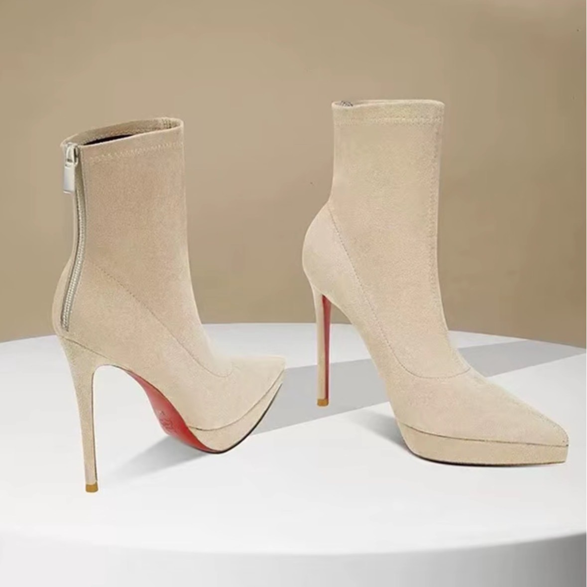 Pointed Toe Stretch Ankle Boot - Eve Party review and price