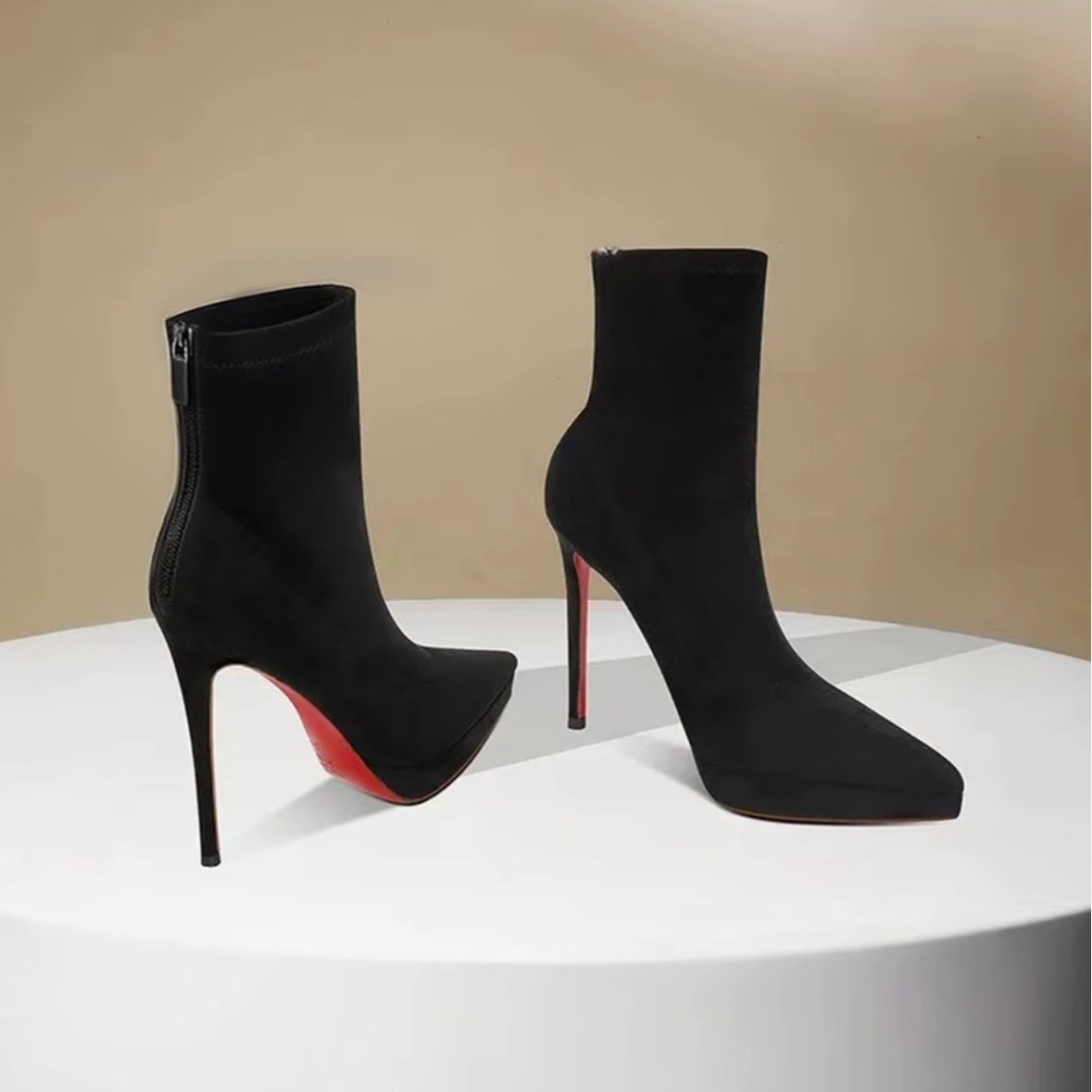 Pointed Toe Stretch Ankle Boot - Eve Party review and price