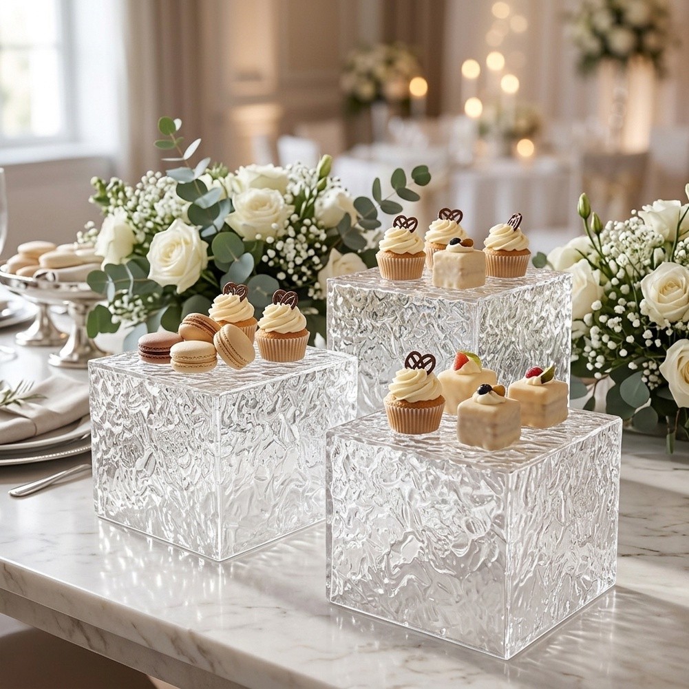 Multi-Tier Clear Hammered Disp - Cupcake Stand Tier review and price