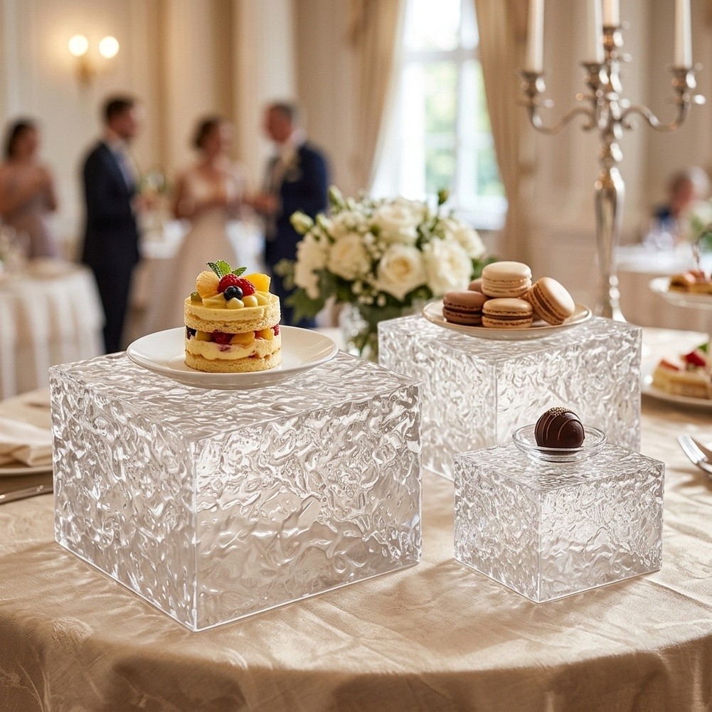 Multi-Tier Clear Hammered Disp - Cupcake Stand Tier review and price