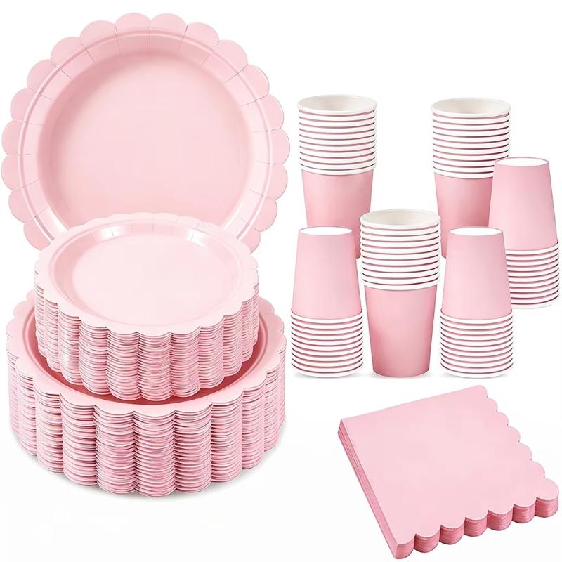 10/50PCS Elegant Pink Scallope - Paper Straw Color review and price