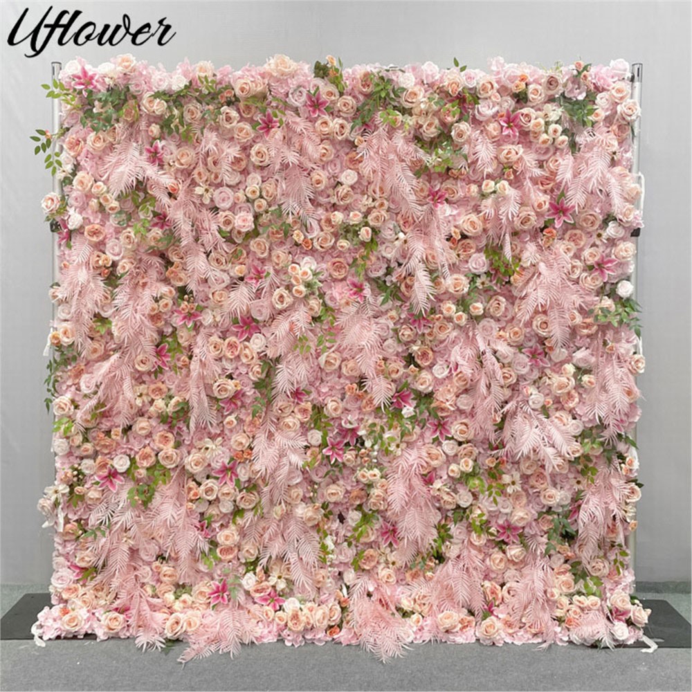Uflower 5D Pink Rose Cloth Flo - Flower Wall Panel review and price