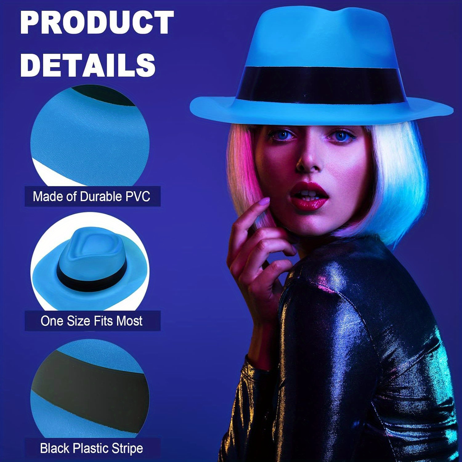 12 Pieces Neon Mafia Style Par - Party Hat Cone review and price