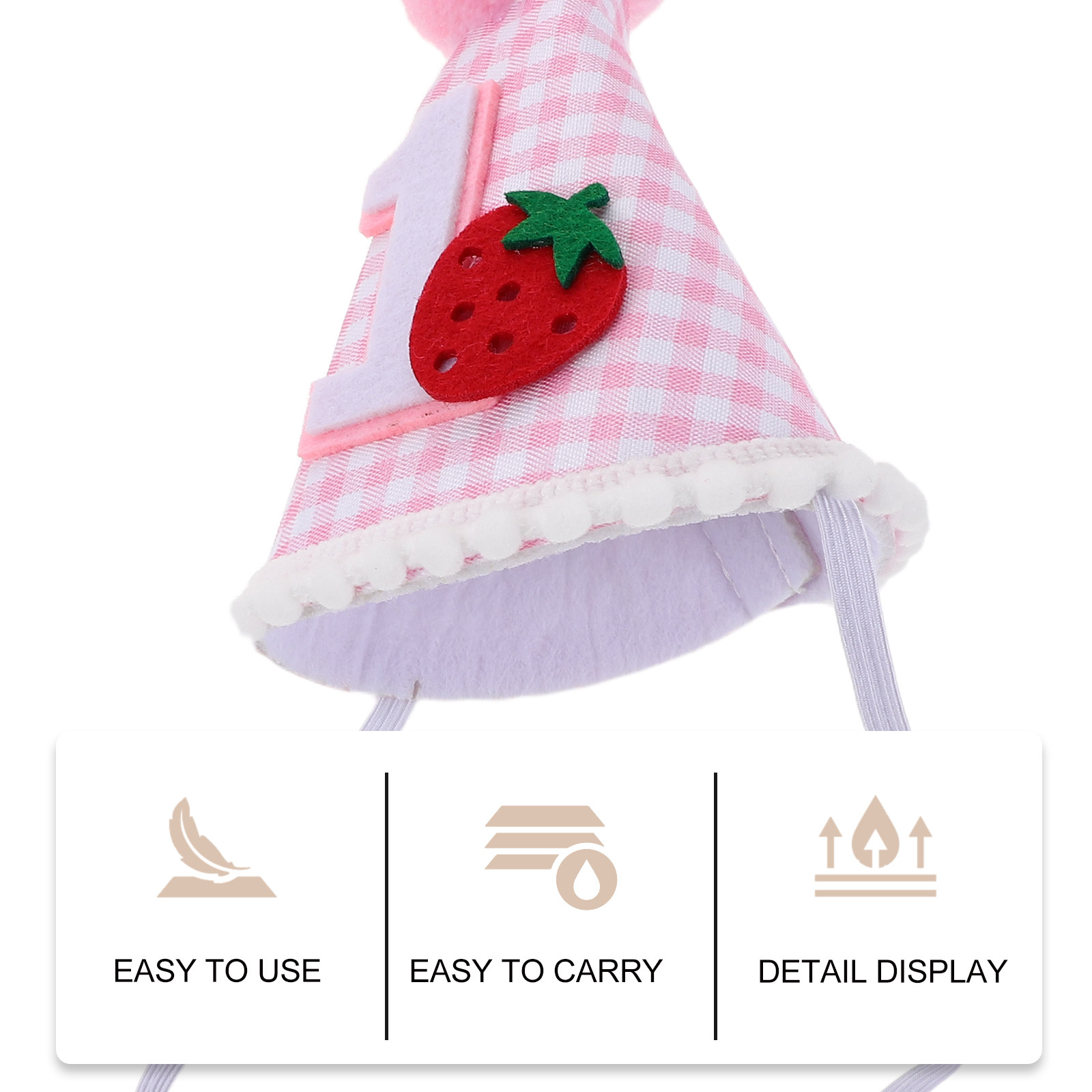 Strawberry Cone Birthday Hat P - Party Hat Cone review and price