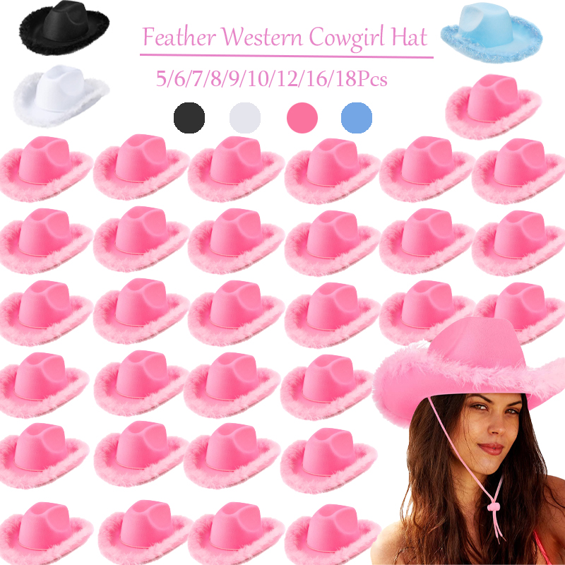 5-18pcs Feather Western Cowgir - Party Hat Cone review and price