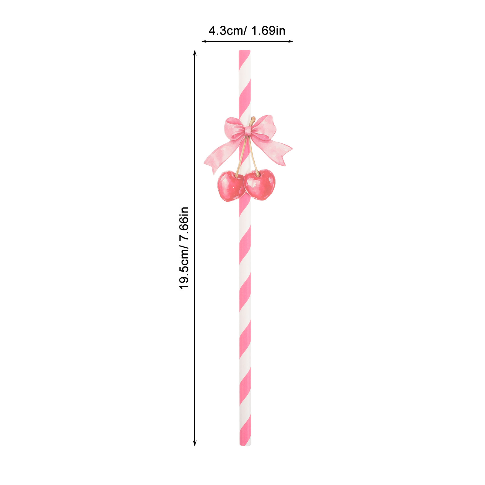 50Pcs Cherry Themed Paper Stra - Paper Straw Color review and price
