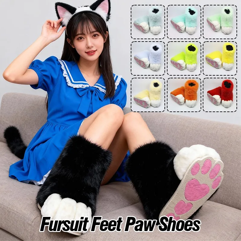 1Pair Fursuit Feet Paw Shoes K - Eve Party review and price