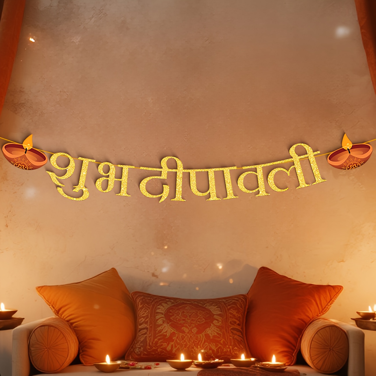 Diwali Party Decorations Happy - Party Banner Gold review and price