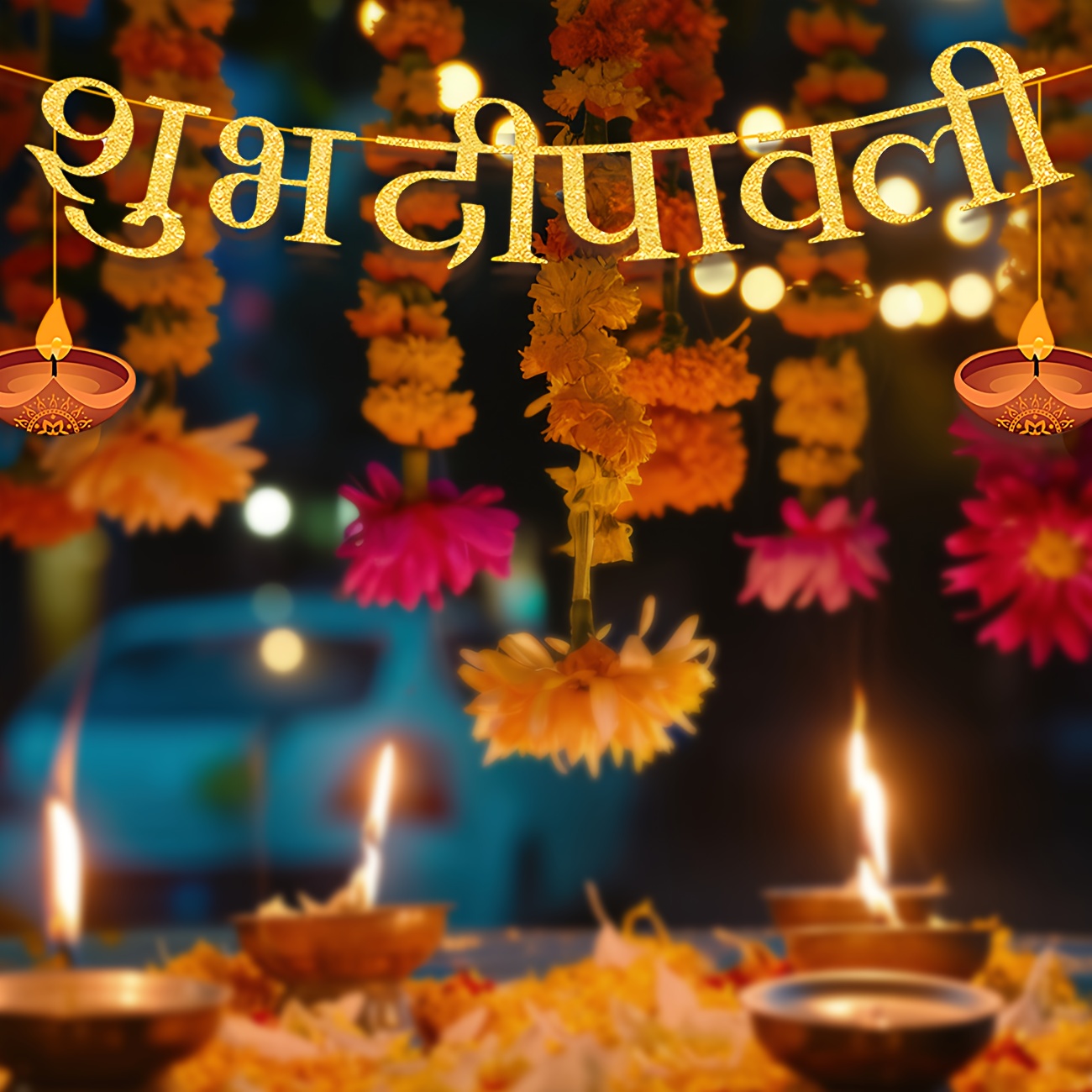 Diwali Party Decorations Happy - Party Banner Gold review and price
