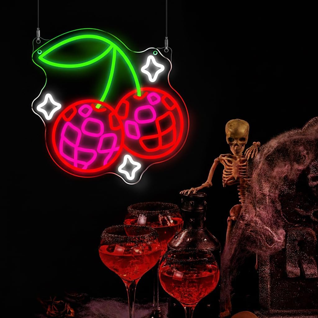 Disco Ball Cherry LED Neon Sig - Neon Sign Party review and price